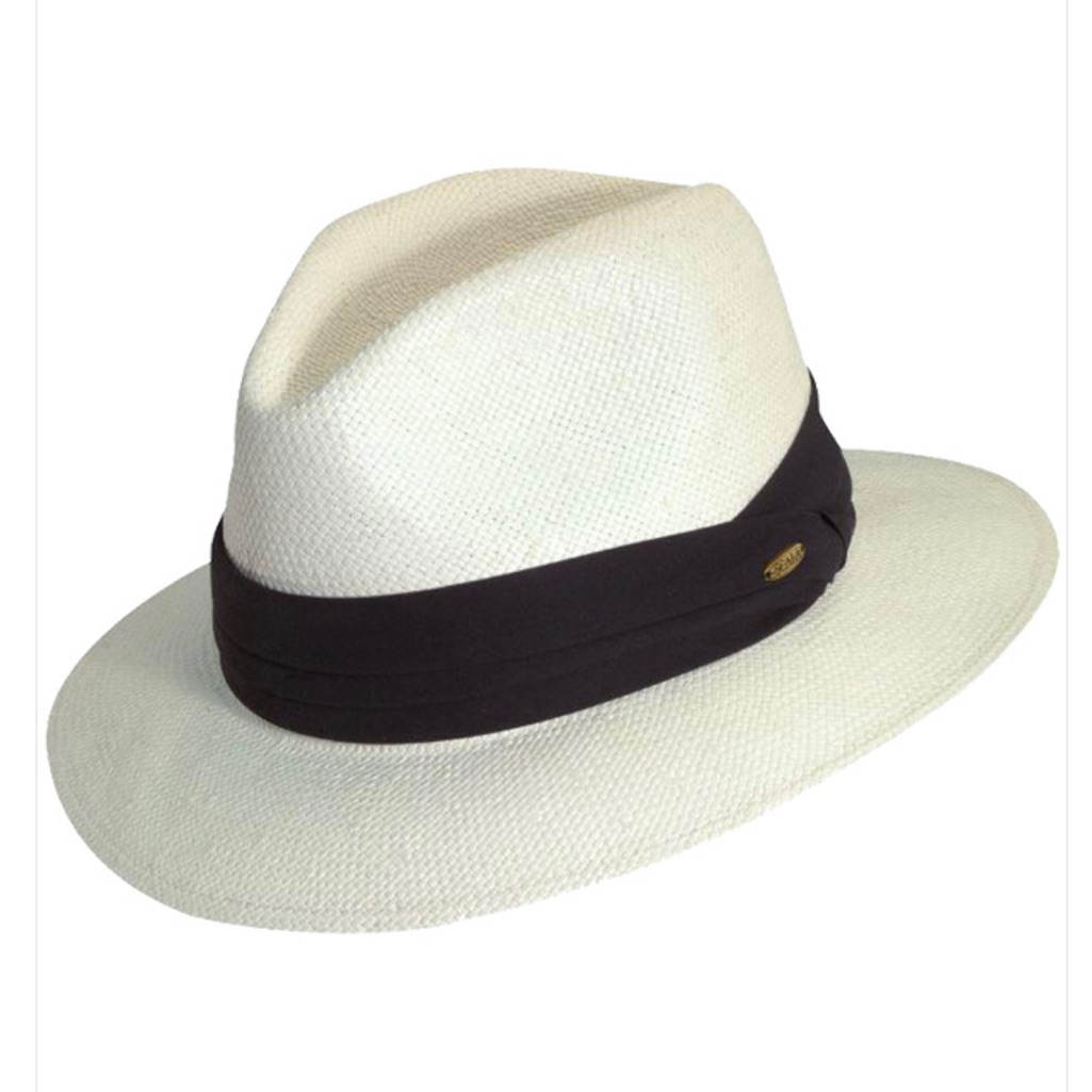 Scala Toyo Panama/Safari Hat, Natural (Off-White), Men’s, Large/X-Large (Nwt).